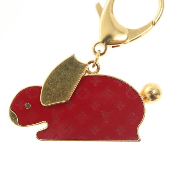 LOUIS VUITTON Bijoux Sac Animalia Lapin Charm Metal Red M66129 LV Auth 140085 - Picture 7 of 13